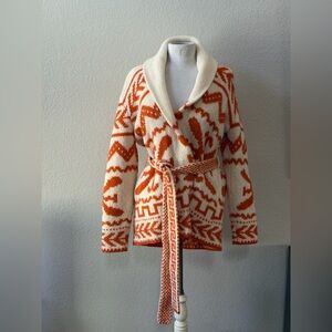 MOTHER The Belted Short Cardigan  - Pretty as a Peach